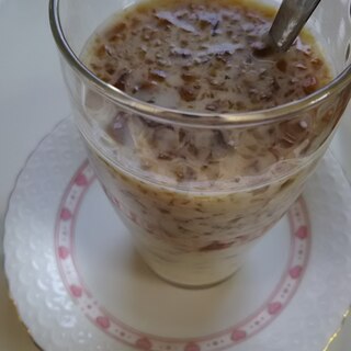粉寒天で作る(^^)飲むコーヒーゼリーミルク